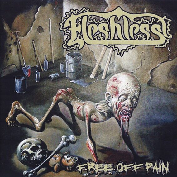 FLESHLESS - CD Free Off Pain Stench Of Rotting Heads [Grinding Brutal Death Metal] premier pressage 2009