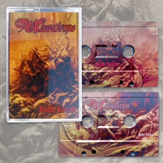 MISANTHROPE - Audio Tape «DEATH ASCENT» MC music cassette pressage unique juin 2025- ultra limité à 85 ex. + Digital Bonus
