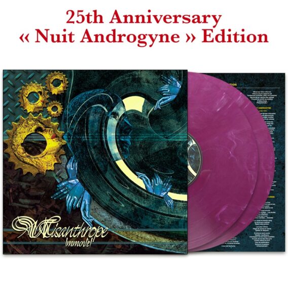 MISANTHROPE - «Misanthrope Immortel 25th ANNIVERSARY Edition» Nuit Androgyne Édition 2LPs Violet Marbré ultra limité 77 ex. + Paroles/Lyrics Insert