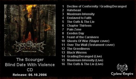 THE SCOURGER - CD Blind Date with Violence [FIN Thrash Metal ] premier pressage 2006 + 7 bonus – Image 2