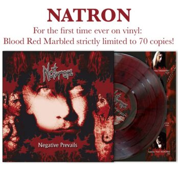NATRON - LP Negative Prevails 25th Anniversary Edition Blood Red Marbled Vinyl + lyrics insert [CULT ITALIAN DEATH METAL] ultra limited to 70 ex. first print February 2026