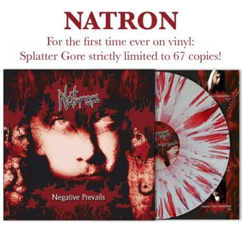 NATRON - LP Negative Prevails 25th Anniversary Edition Splatter Gore Vinyl + lyrics insert [CULT ITALIAN DEATH METAL] ultra limited to 67 ex. first print February 2026
