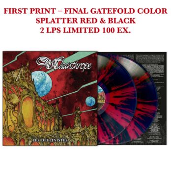 Nouveauté mars 2026 - MISANTHROPE - 2LPs Gatefold - Les Déclinistes - couleur Splatter Rouge et Noir - limité à 100 ex. + Paroles/Lyrics Insert