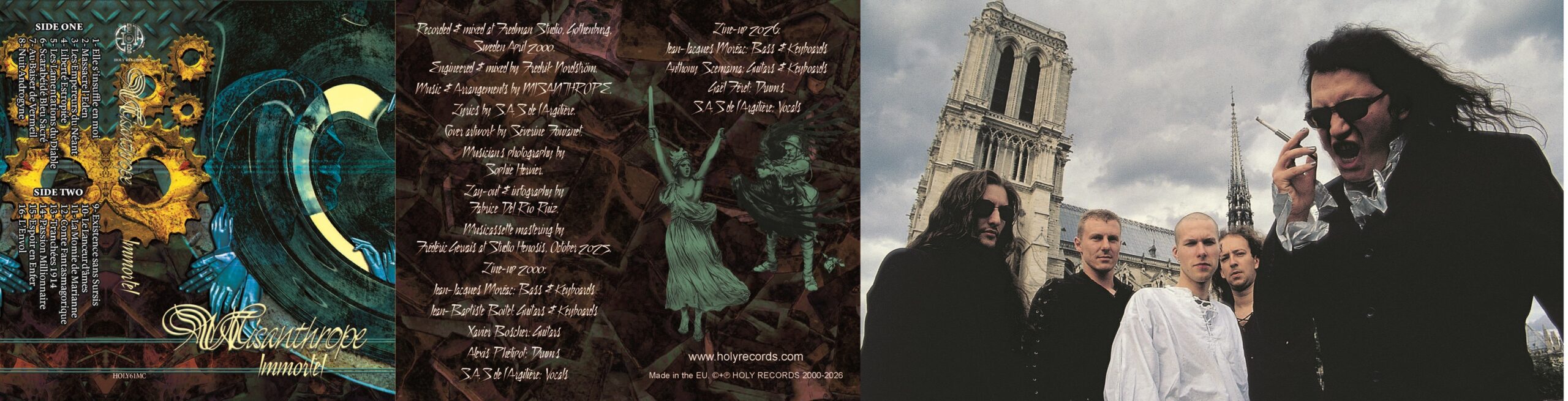 MISANTHROPE - Audio Tape «MISANTHROPE IMMORTEL» MC music cassette pressage unique mars 2026 - ultra limité à 80 ex. – Image 2