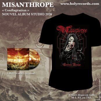 MISANTHROPE - BUNDLE Comtesse Vampyr - CD Jewel Case Conflagration (Full English‑sung Version) 1 T-Shirt + 1 CD Digipack + Digital Bonus