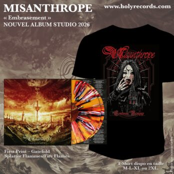 MISANTHROPE – BUNDLE Comtesse Vampyr - Embrasement 2LPs Gatefold Splatter Flammes - Fire Flames limité à 65 ex. + Paroles/Lyrics Insert + 1 T-Shirt + Digital Bonus
