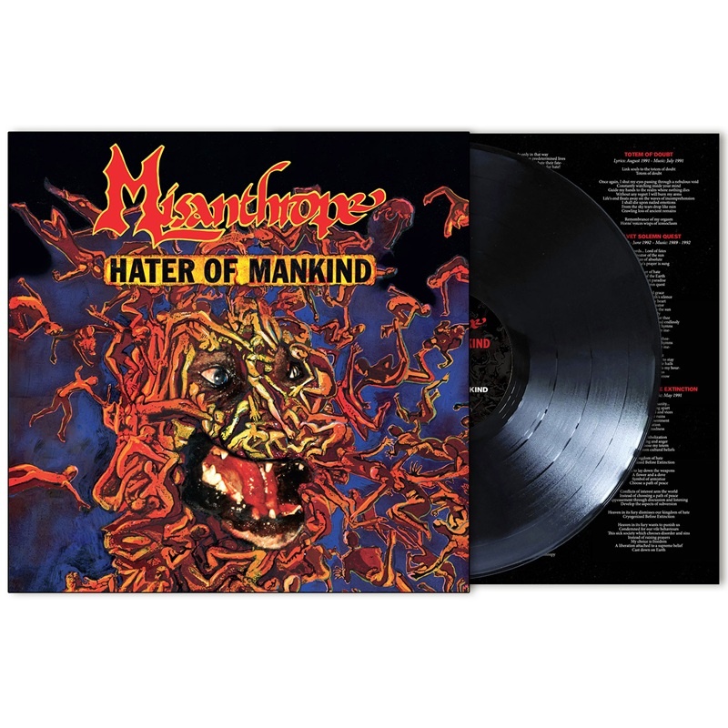 MISANTHROPE - BUNDLE « HATER OF MANKIND 35th Anniversary Edition » LP Ultra Black – Noir limité à 65 ex. + 1 T-Shirt + 1 CD Digipack + Gatefold Paroles/Lyrics Insert – Image 2